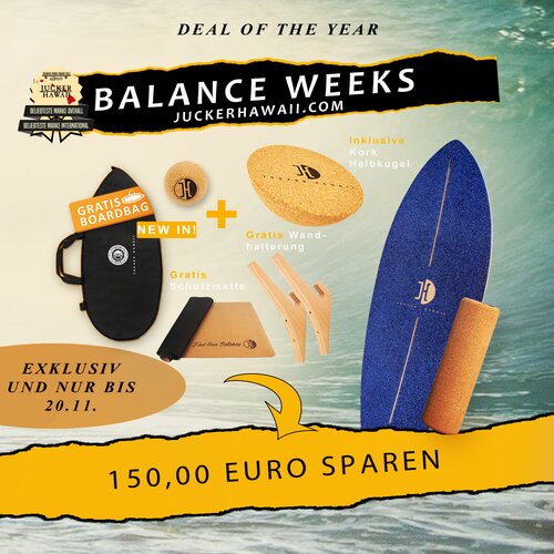 *Deal of the Year - Balance Board Set Ocean Rocker Blue*